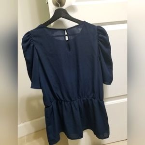 Ann Taylor navy blue blouse (S)